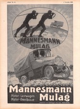 Mannesmann Mulag Lastwagen LKW - 1916 - Historische Werbung Reklame ~21x28cm