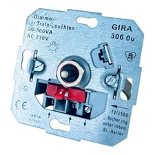Gira 0306 00 Einsatz Dimmer Druck-Wechsel, Niedervolt 20-500VA 277325939366