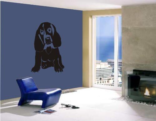 Wandtattoo basset hund - wandtattoo:,