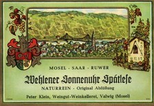 German Wine Label 1950s-60s