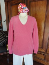MARIA DI RIPABIANCA 100% Kaschmir Cashmere V-Pullover pink 38 40 42 M L NP 549,-