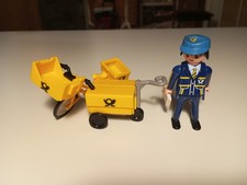 Playmobil Postbote mit Fahrrad und Wagen