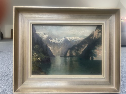 ölgemälde bergsee - bergsee, –