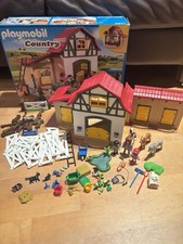 Playmobil Ponyhof KOMPLETT VOLLSTÄNDIG MIT Erweiterung Und Zaun Erweiterung