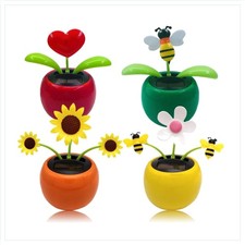 Solarblume Wackelblume Wackelfigur Solar Deko für Auto Haus Büro Garten