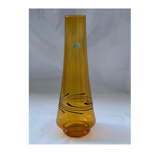 Lauschaer glas vase orange - lauschaer,