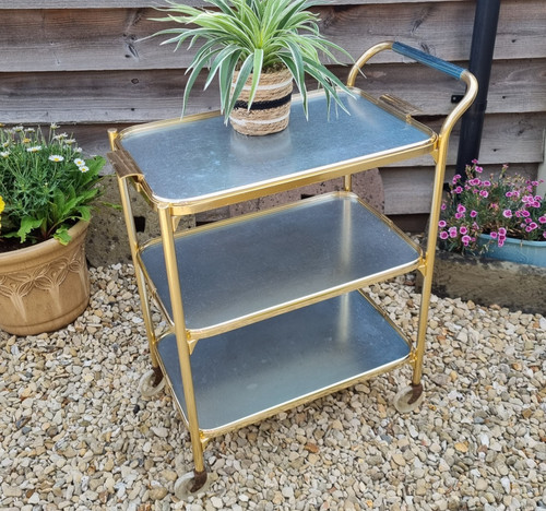 Vintage etagen teewagen - teewagen, gold