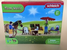 Schleich Bauernhof World Sunny Day mobiler Bauernhofständer 42528 Pferd & Wagen Figuren