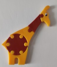Plastik Steckpuzzle "Giraffe" Variable Tierpuzzle,beide Aufkleber 1988