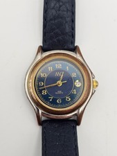 MC Quarz Armbanduhr 50M Water Resistant mit Datum – Echt Leder  funktionstüchtig