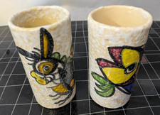 2x handpainted Vase 60/70er