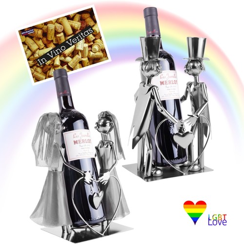 Weinflaschenhalter lgbt paare - weinflaschenhalter,