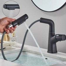 Waschtischarmatur mit Ausziehbar Brause Wasserhahn Waschbecken Bad Mischbatterie