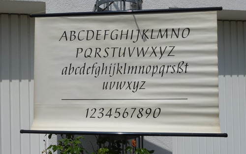 Schulkarte rollkarte alphabet - schulkarte,