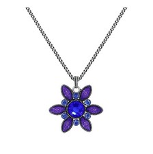 Konplott: Kette/Anhänger Margarita, moderner Blüten-Emaille-Kristall-Anhänger