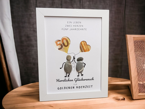 Steinbild geldgeschenk idee - steinbild,