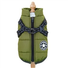 Hundemantel, Winterweste, Hundemantel mit Geschirr, warme Outdoor-Hundejacke