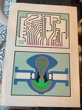 Seltener Siebdruck signiert 1968 Leuchtfarben