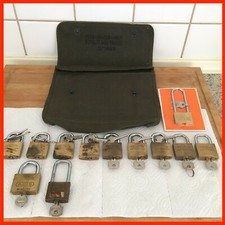 9 BW BUNDESWEHR BURG 116/40 VORHÄNGESCHLOSS SCHLÜSSEL SPINDSCHLÜSSEL SCHLOß ABUS