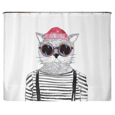 Recycling-Duschvorhang Hipster