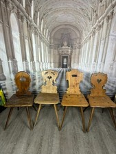 VIER ANTIKE BRETTSTÜHLE 4x