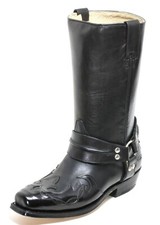 370 Motorradstiefel Bikerstiefel Chopper Cruiser Leder Stiefel Lack Buffalo 40