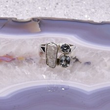 Aquamarin Ring, 925er Silber