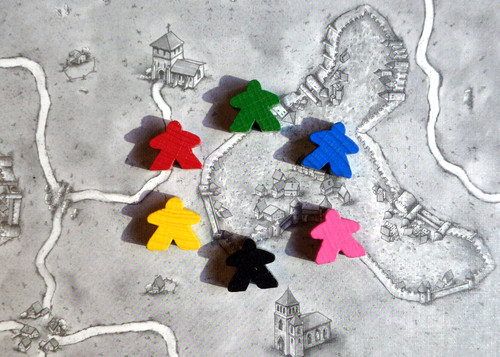 Carcassonne meeple set - carcassonne,