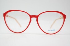 Vintage Brille ESSILOR 513 Rot Transparent Oval Brillengestell eyeglasses