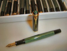 PELIKAN M400 Füllhalter, grün gestreift, old style, BESONDERE FEDERN LIEFERBAR!