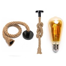 E27 Hanf-seil Lampenfassung