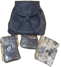 Blauer Rucksack + Handytasche+ Geldbörse+ Tuch