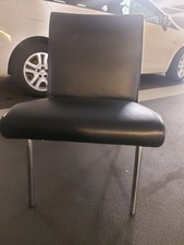 Walter Knoll Stuhl Classic Edition Schwarz Leder Sessel Kurze Beine