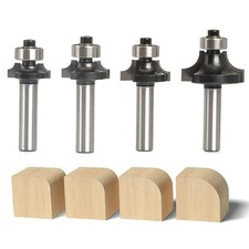 Abrundfräser Set 4 Stück 8mm