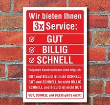 Schild Service GUT BILLIG