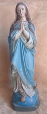 Maria Immaculata Figur Holz 32 cm neogotisch um 1900