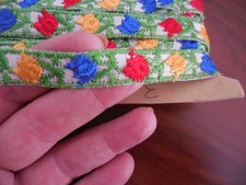 Spitze Borte Nähen Antik Tulpen Blumenstickerei Baumwolle ca 21 Meter x 1,5 cm 