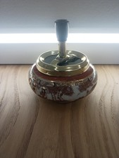 Schleuderascher Sammler Vintage Metall Antik Aschenbecher Japanisch Chinesisch 