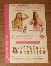 Seltene Werbung HENNA PLUS MIRACLE-KIDS Shampoo & Creme Sammelfiguren 1993