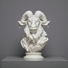 Ziegenkopf Statue Büste Deko