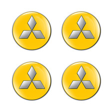 Mitsubishi Emblem Aufkleber Auto Radkappen Nabendeckel 4stu Felgenaufkleber Gel