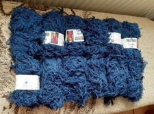 Wolle Paket 1 Konvolut 6 x 50g Fransengarn Schachenmayr Sheila Soft - blau