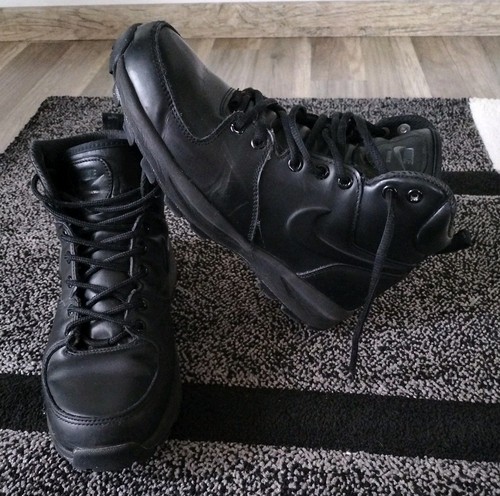 Nike leder manoa high black - nike,
