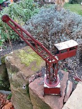 XXL Joustra Blechspielzeug Kran Mechanisch um 1950 France Blech Spielzeugkran