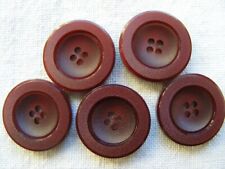 ca 1,9 cm große 5 Stück Knöpfe rot Hemd alt Jacke Mantel Set Sammlung weinrot