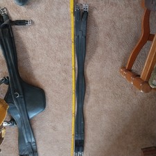 Sattelgurt Leder Schwarz 125 cm