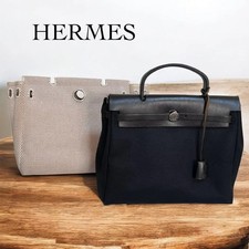Hermes Herbag PM Black Beige