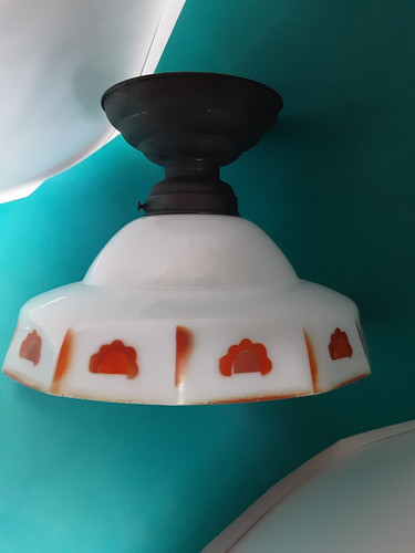 Küchenlampe/Milchglas/12-ecki