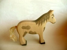 PFERD PONY Holzpferd stehend gefleckt von Holztiger , ähnlich Ostheimer