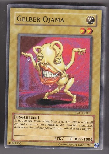 Gelber ojama common - yu-gi-oh,